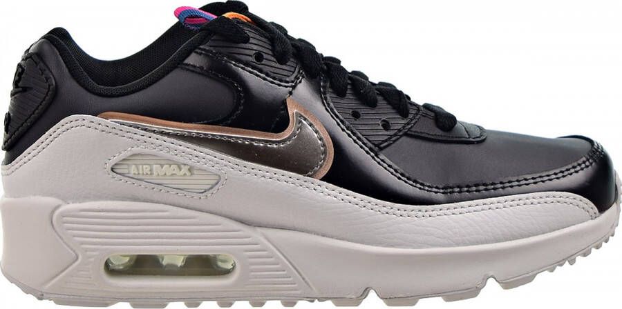 Nike Air Max 90 Leather SE GS Sneakers Schoenen Leer Zwart-Wit DJ0414
