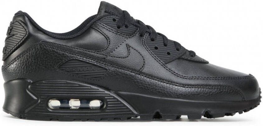 Nike Air Max 90 Leather Heren Sneakers Black Black-Black