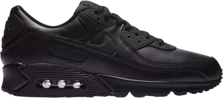 Nike Air Max 90 Leather Heren Sneakers Black Black-Black