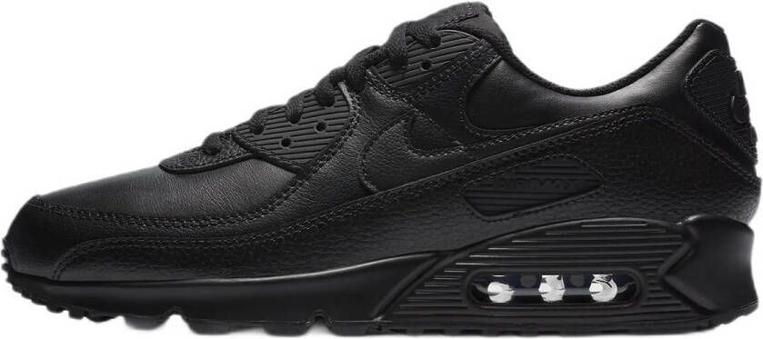 Nike Air Max 90 Leather Heren Sneakers Black Black-Black