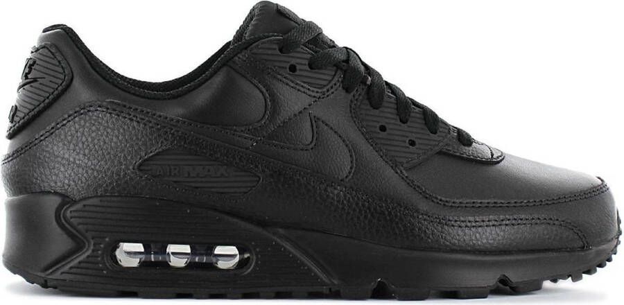 Nike Air Max 90 Leather Heren Sneakers Black Black-Black