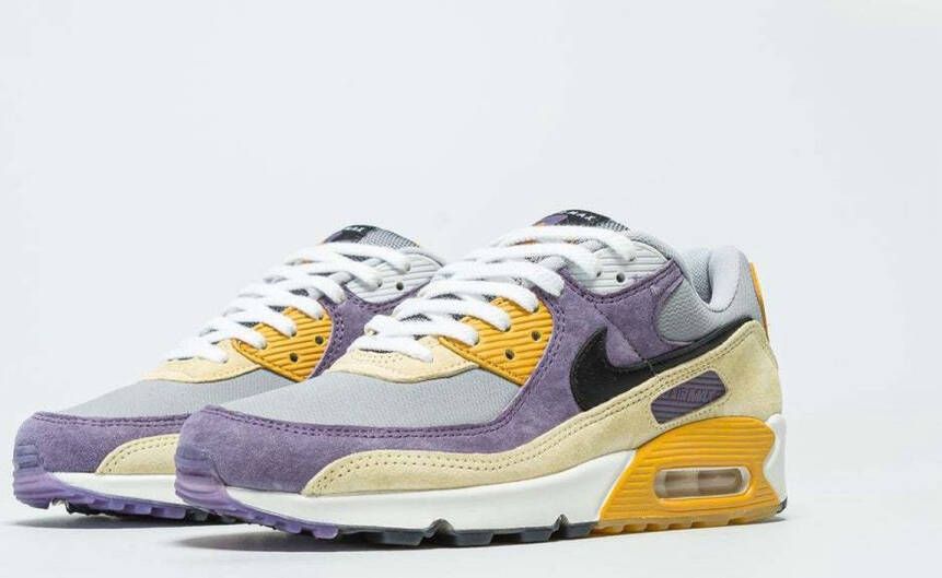 Nike Air Max 90 Herenschoenen 42.5 Court Purple Lemon Drop Wolf Grey Zwart