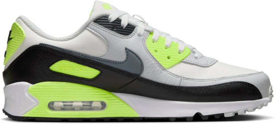 Nike Air Max 90 Limited Edition Heren Sneaker Wit Grijs Neon LET OP! Doos Zonder Deksel