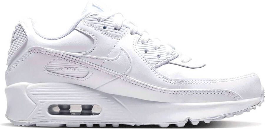 Nike Air Max 90 Ltr(Gs ) White White Metallic Silver White Shoes grade school CD6864 100