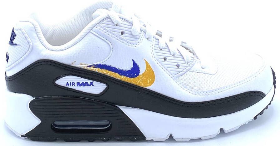 Nike Air Max 90 Next Nature (gs) Running Schoenen white deep royal blue university gold maat: 38.5 beschikbare maaten:38.5