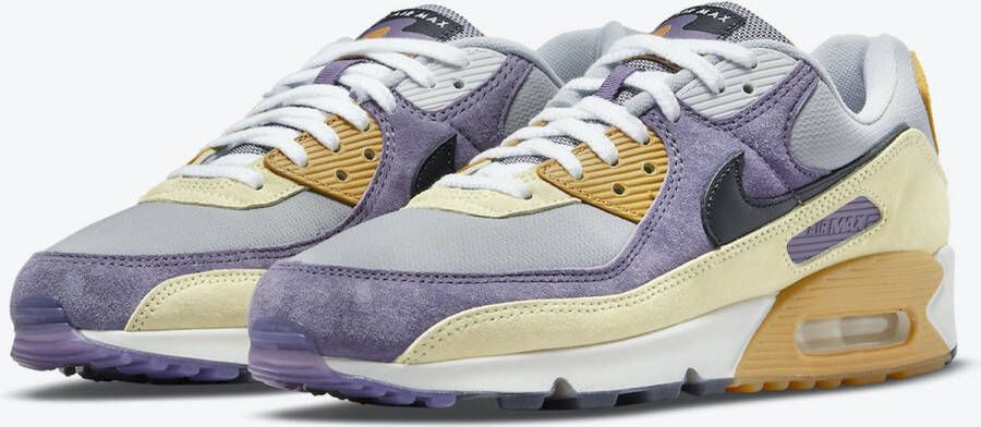 Nike Air Max 90 Herenschoenen 42.5 Court Purple Lemon Drop Wolf Grey Zwart - Foto 4