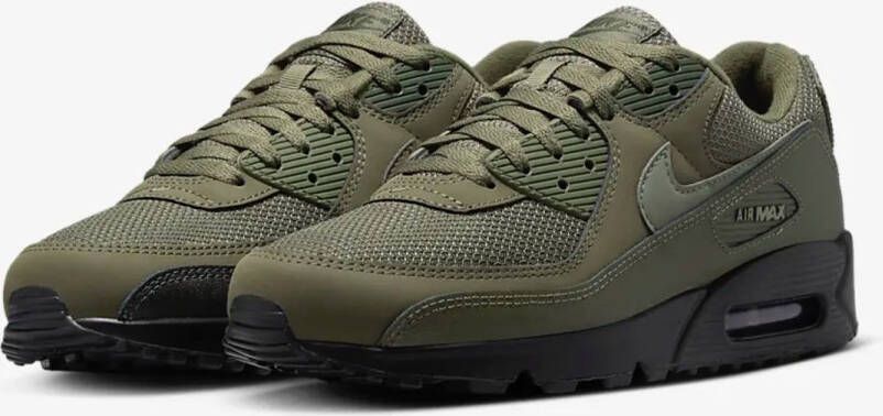Nike Herenschoenen Air Max 90 Medium Olive Black Cargo Khaki- Heren Medium Olive Black Cargo Khaki