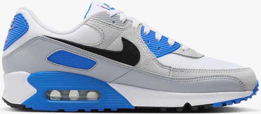 Nike Herenschoenen Air Max 90 White Photo Blue Pure Platinum Black- Heren White Photo Blue Pure Platinum Black