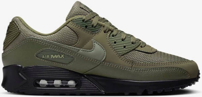 Nike Herenschoenen Air Max 90 Medium Olive Black Cargo Khaki- Heren Medium Olive Black Cargo Khaki