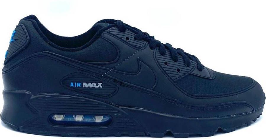 Nike Air Max 90 herenschoenen Black Laser Blue Wolf Grey Black- Heren Black Laser Blue Wolf Grey Black
