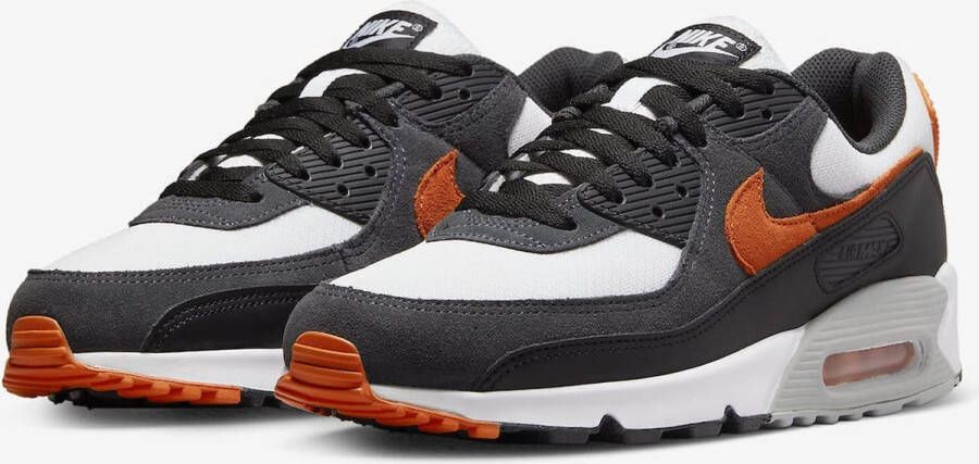Nike Air Max 90 Sneakers Zwart Grijs Oranje