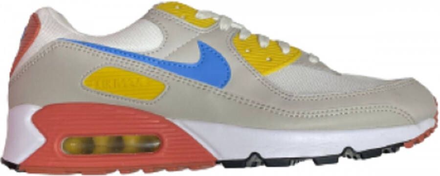 Nike air max 90 W Wit Blauw Geel Zalm Sneakers