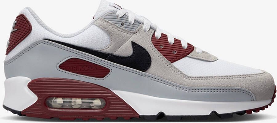 Nike AIR MAX 90 'WHITE BLACK-DARK TEAM RED-PURE PLATINUM'