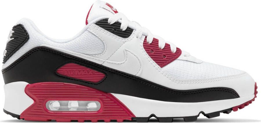 Nike Air Max 90 Heren Sneakers White White New Maroon Black