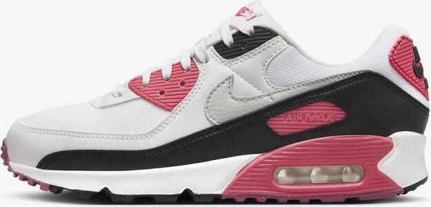 Nike Air Max 90 Wmns Aster Pink Sneakers Dames Wit Aster Pink Zwart Light Silver