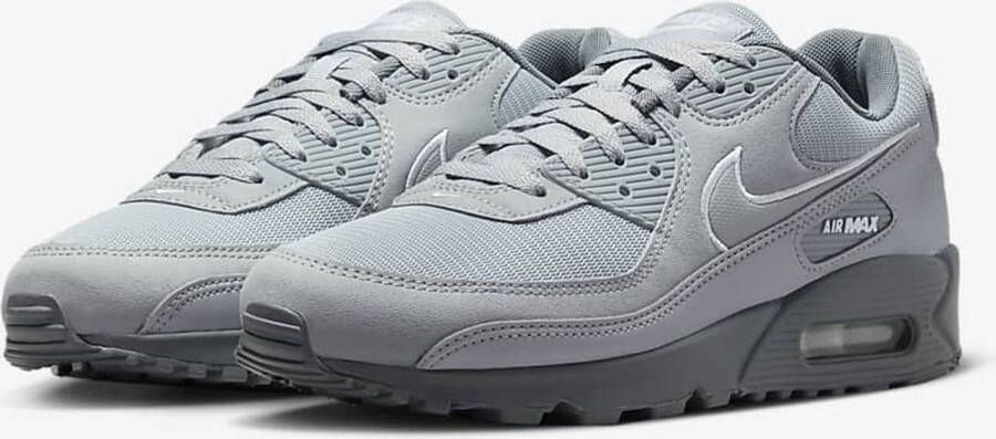 Nike Air Max 90 Heren Wolf Grey Cool Grey White- Heren Wolf Grey Cool Grey White