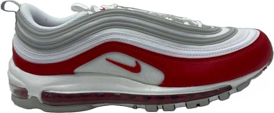 Nike Air max 97 Sneakers Mannen Wit Rood Textiel Leer