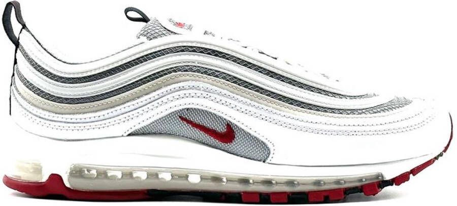 Nike Air Max 97 Herenschoen White Particle Grey Photon Dust Varsity Red Heren