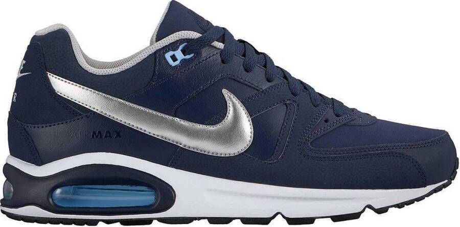 Nike Air Max Command Leather Sneakers Heren Obsidian Metallic Silver-Blue