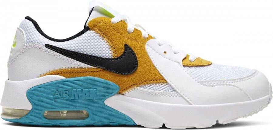 Nike Air Max Excee GS Witte Sneakers 36 5 Wit Geel Groen - Schoenen.nl