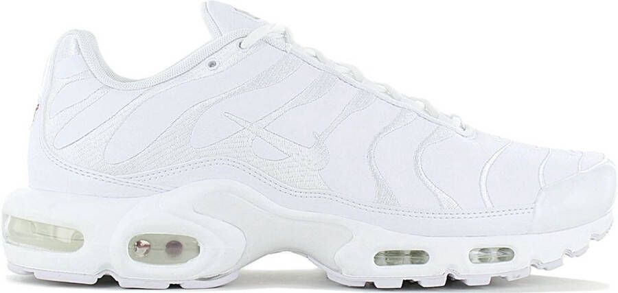 Nike Air Max Plus TN Leather Triple White Heren Sneakers Schoenen AJ2029-100 Doos zonder deksel