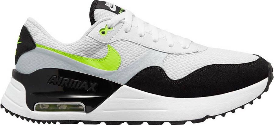 Nike Air Max System Sneakers Heren White Black Volt Pure Platinum