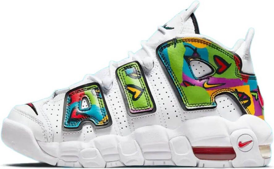 Nike Air More Uptempo (GS) Wit Multikleur Sneaker Doos zonder deksel