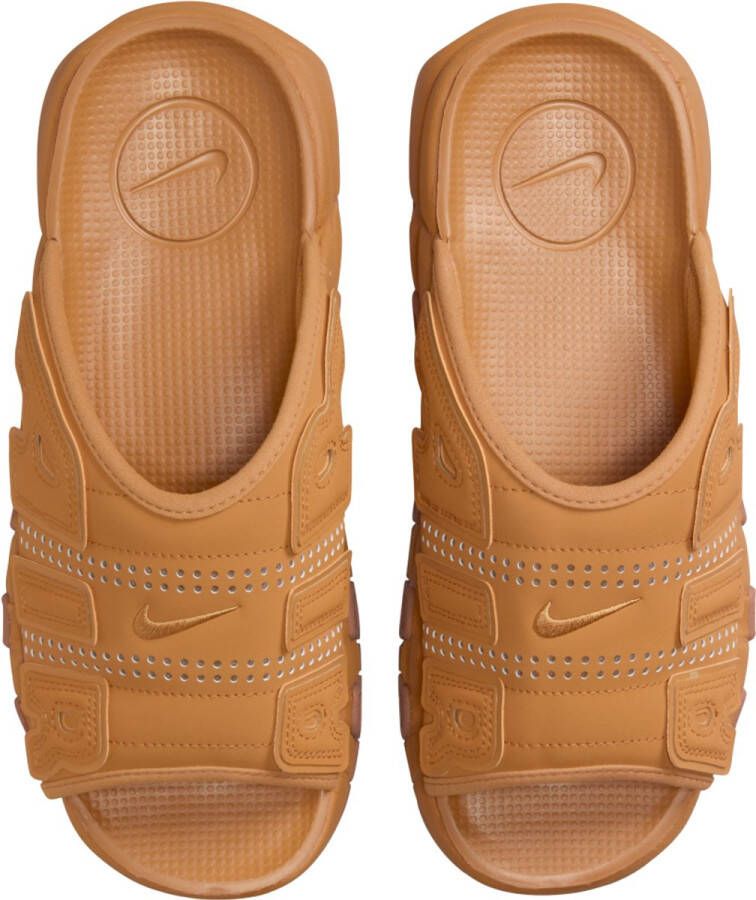 Nike Air More Uptempo Slide Limited Edition Heren Slippers Bruin Transparant LET OP! Doos Zonder Deksel