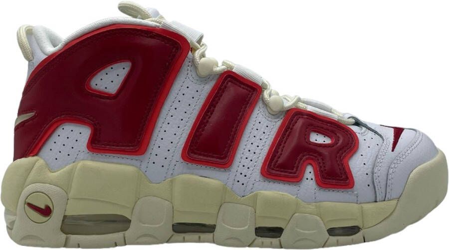 Nike Wmns Air More Uptempo Basketball Schoenen white gym red alabaster lt crimson maat: 37.5 beschikbare maaten:37.5 40