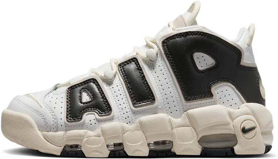 Nike Air More Uptempo Summit White Light Orewood Brown Coconut Milk Night Forest Wit Bruin Air More Lifestyle Dames Sneakers voor Vrouwen Doos zonder deksel
