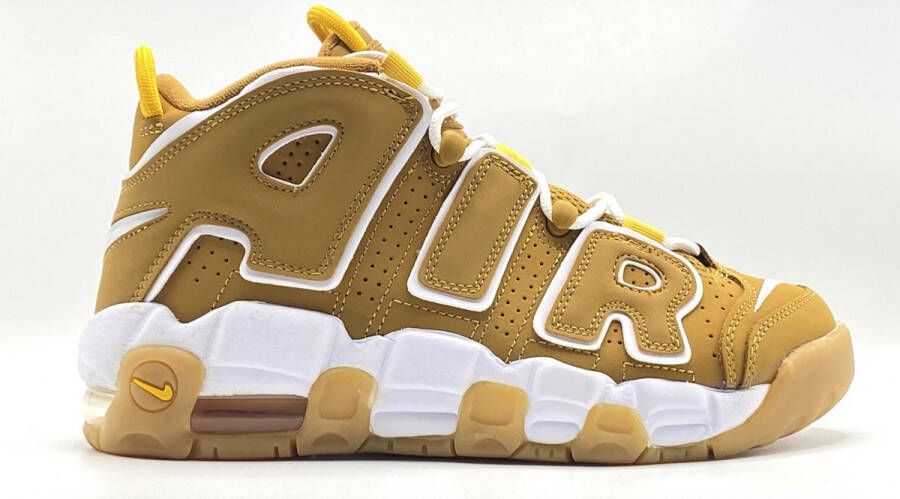 Nike Air More Uptempo(Gs ) Wheat White Pollen Gum Light Brown Shoes grade school DQ4713 700 - Foto 2