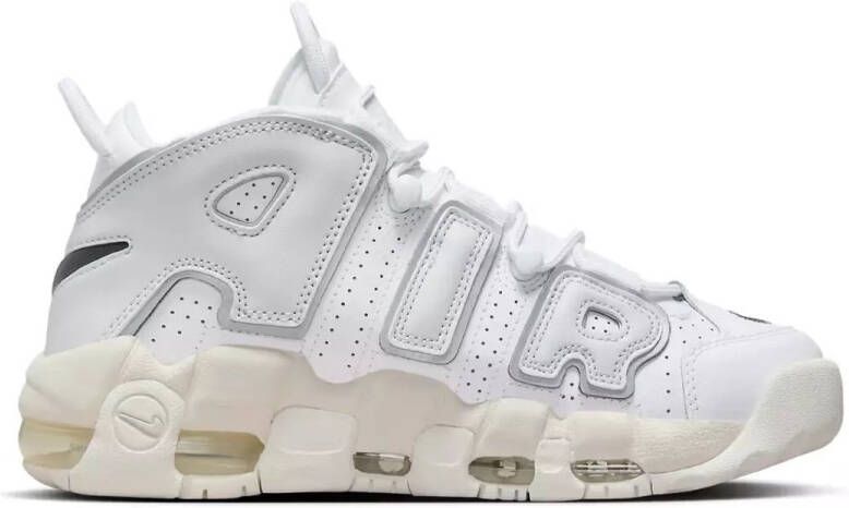 Nike Air More Uptempo White Grey Sail Sneakers Dames Doos Zonder Deksel