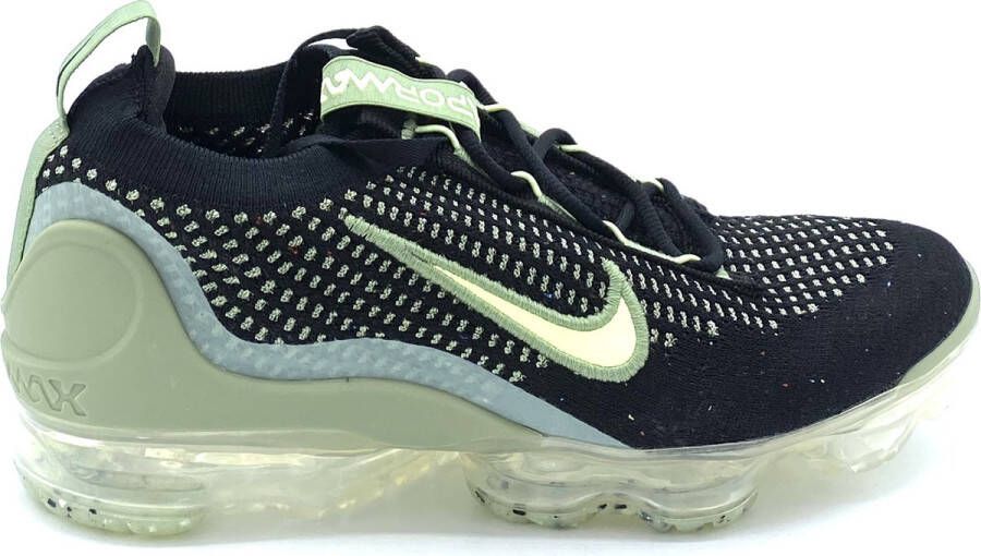 Nike VaporMax 2021 FK Junior Black Oil Green Vintage Green Barely Volt Kind Black Oil Green Vintage Green Barely Volt