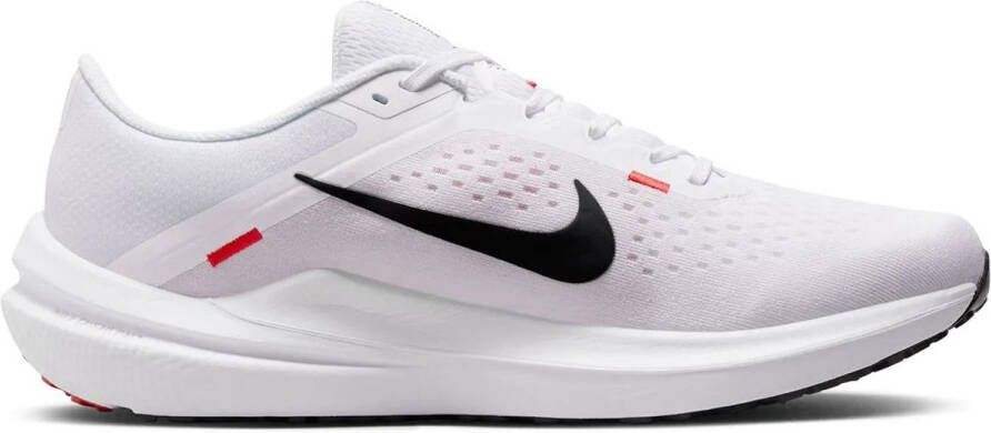 Nike Winflo 10 Hardloopschoenen Wit Light Crimson Zwart Wit Rood Winflo Hardlopen Heren Hardloopschoenen Doos zonder deksel