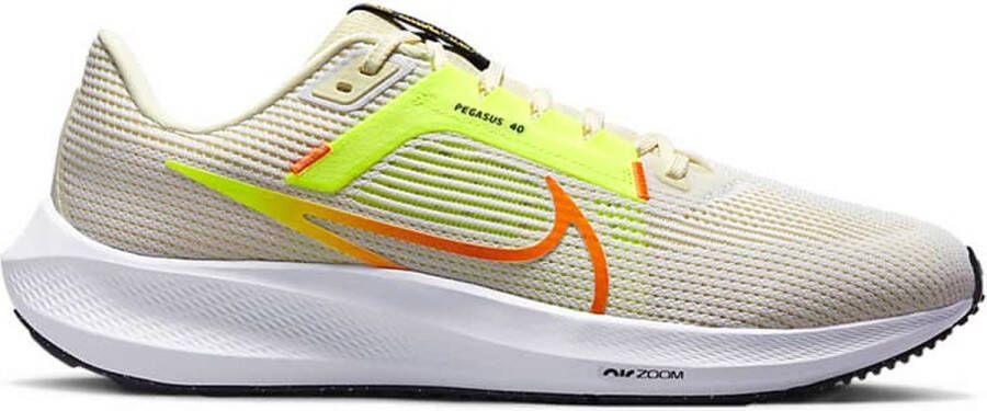 Nike air zoom pegasus 40 hardloopschoenen wit geel dames
