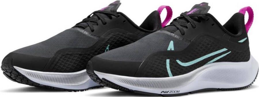 Nike zoom pegasus 37 shield hardloopschoenen zwart roze dames