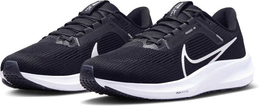 Nike air zoom pegasus 40 hardloopschoenen zwart wit heren