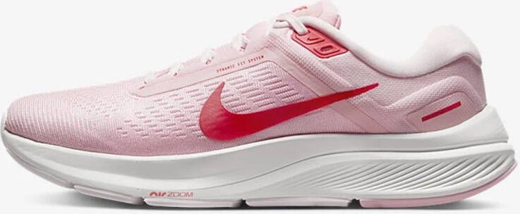 Nike Air Zoom Structure Dames Hardloopschoenen Roze Rood Wit Doos zonder deksel