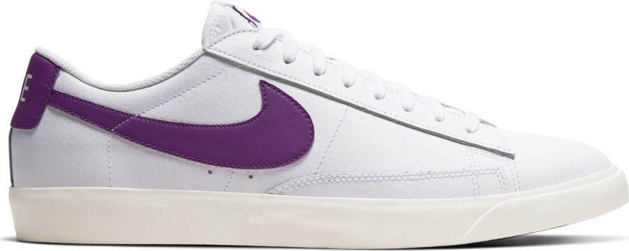 Nike Blazer Low Leather Heren Sneakers White Voltage Purple-Sail - Foto 1