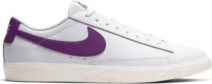 Nike Blazer Low Leather Heren Sneakers White Voltage Purple-Sail