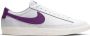 Nike Blazer Low Leather Heren Sneakers White Voltage Purple-Sail - Thumbnail 1