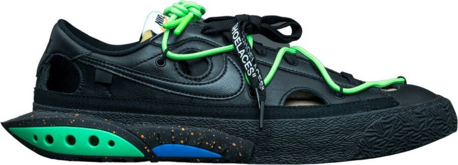Nike Blazer Low Off-White Black Electro Green DH7863-001 Wit Schoenen