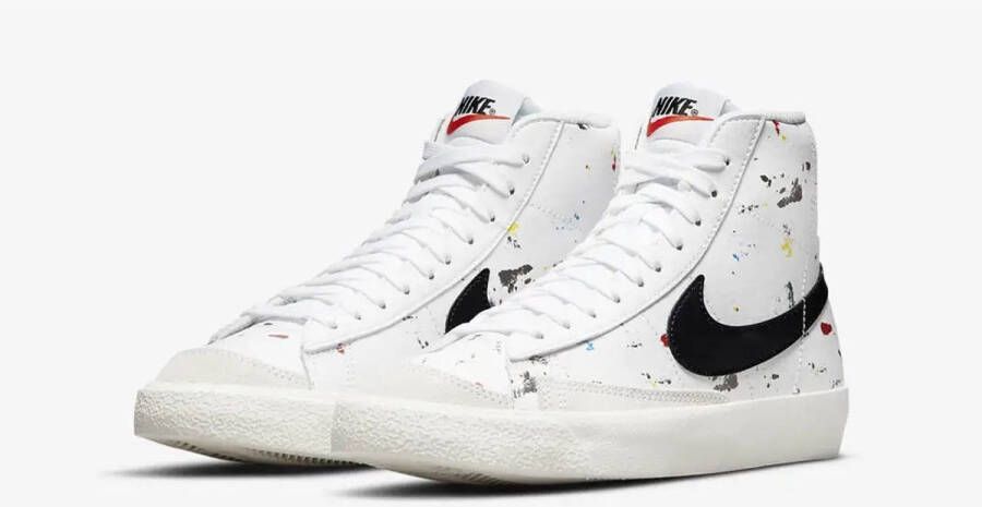 Nike Blazer Mid '77 Bb(Gs ) White Black White Sail Shoes grade school DJ2618 100