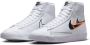 Nike Blazer Mid Next Nature 'Double Swoosh darin' (GS) FN7788-100 sneakers hoog wit zwart oranje - Thumbnail 4