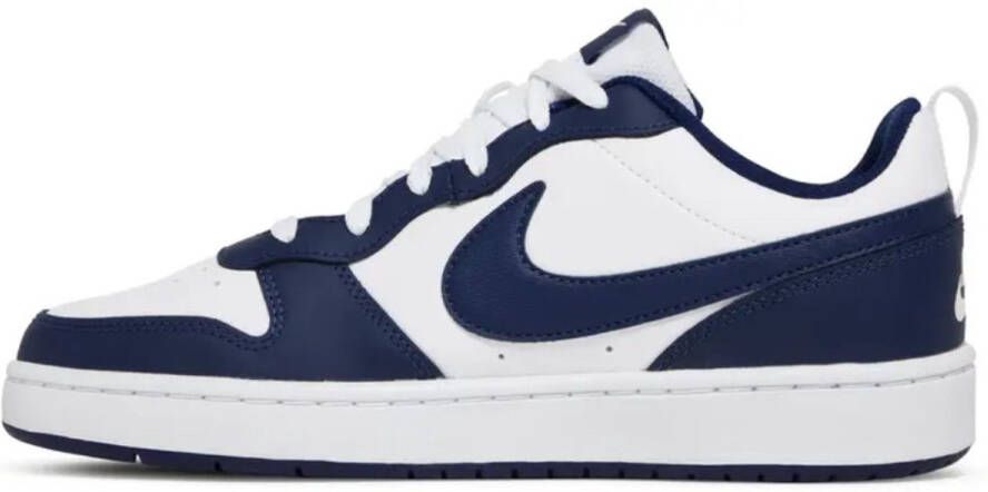 Nike Court Borough Low 2 (GS) leren sneaker wit blauw kobaltblauw