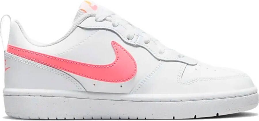 Nike court borough low 2 sneakers wit roze kinderen