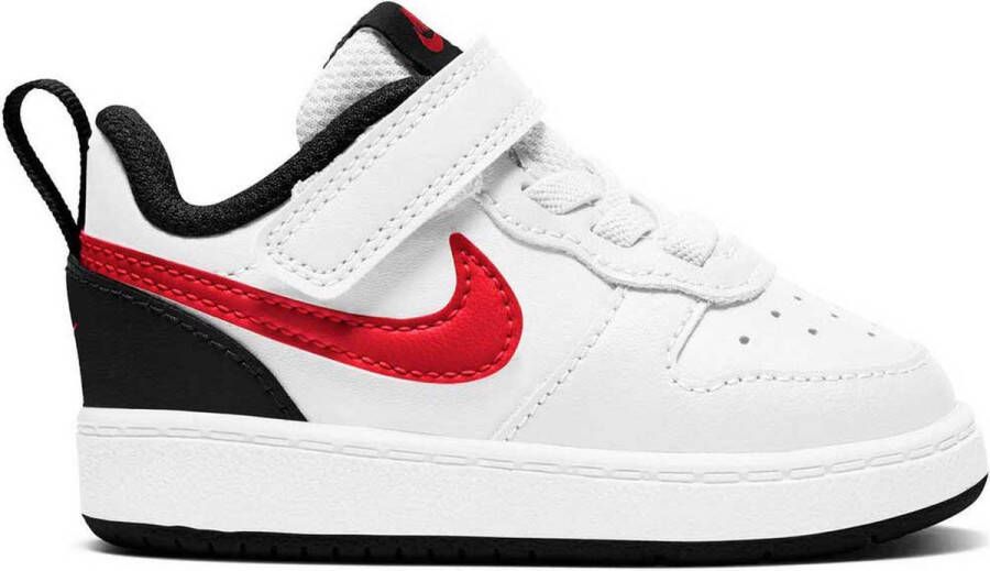 Nike Court Borough Low 2 TDV Sneakers White University Red Black Kinderen