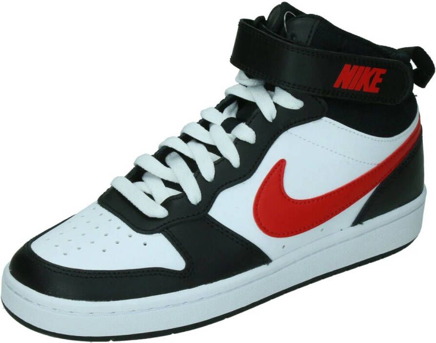 Nike Kids Nike Court Borough Mid kids sneaker Wit rood