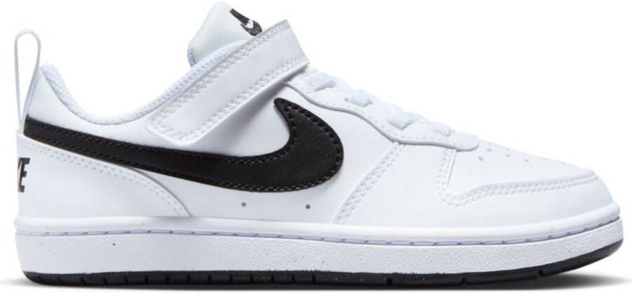 Nike court borough low recraft sneakers wit zwart kinderen