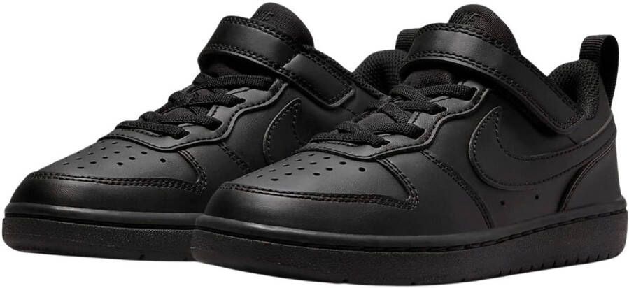 Nike court borough low recraft classic sneakers zwart kinderen